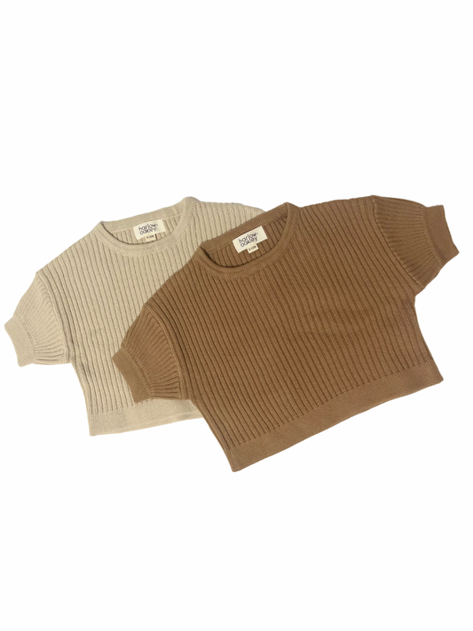 Signature Ribbed Knit Tee Harlow and Oakley