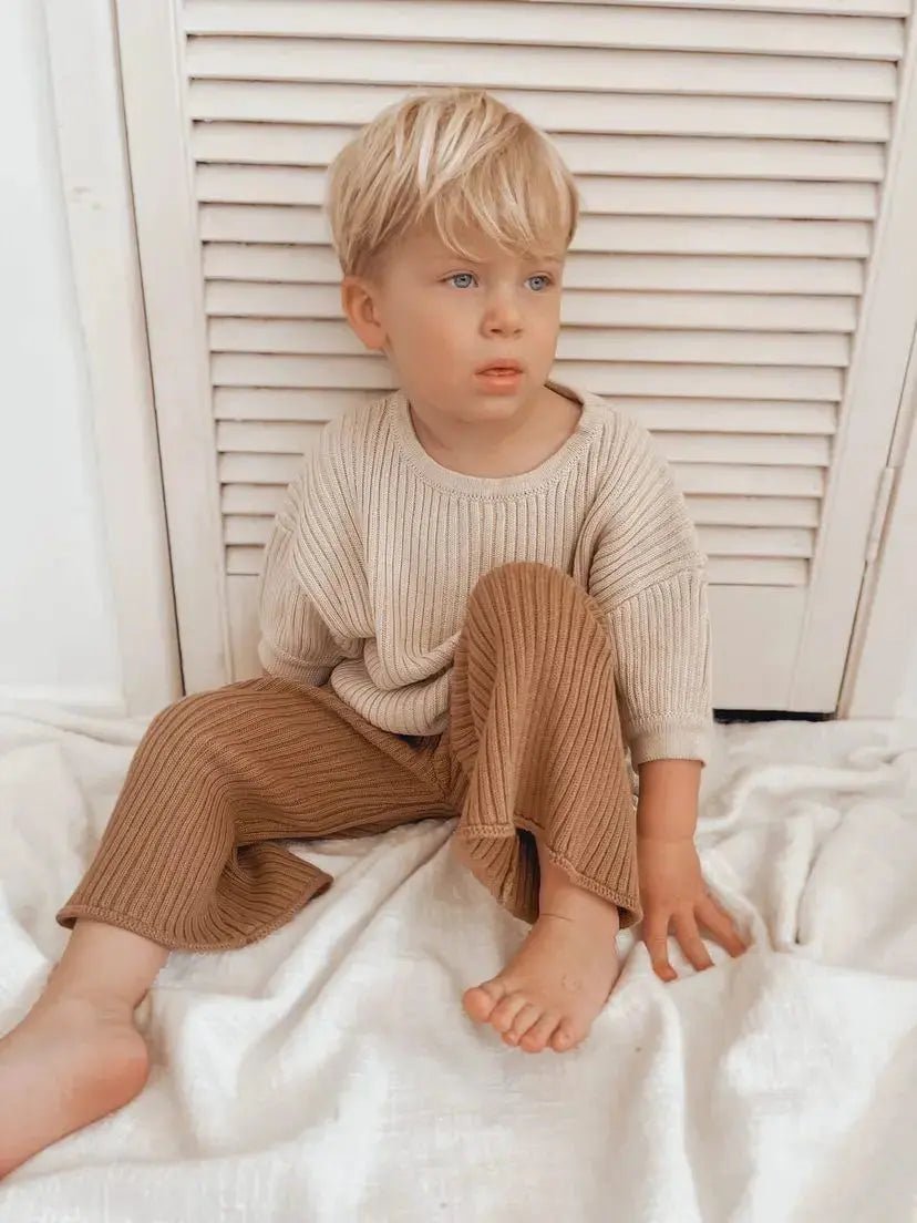 4 year old with Ribbed knit Cocoa pants