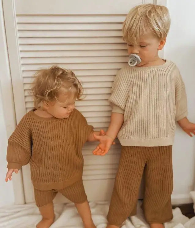 Brothers In Ribbed Knit Sets